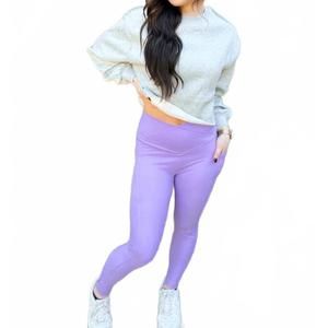 NEW BLAKELY max sculpt diagonal ribbed leggings in wisteria